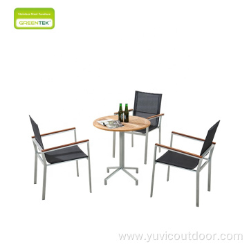Teak Round Board Coffee Table Teslin Teak Chair